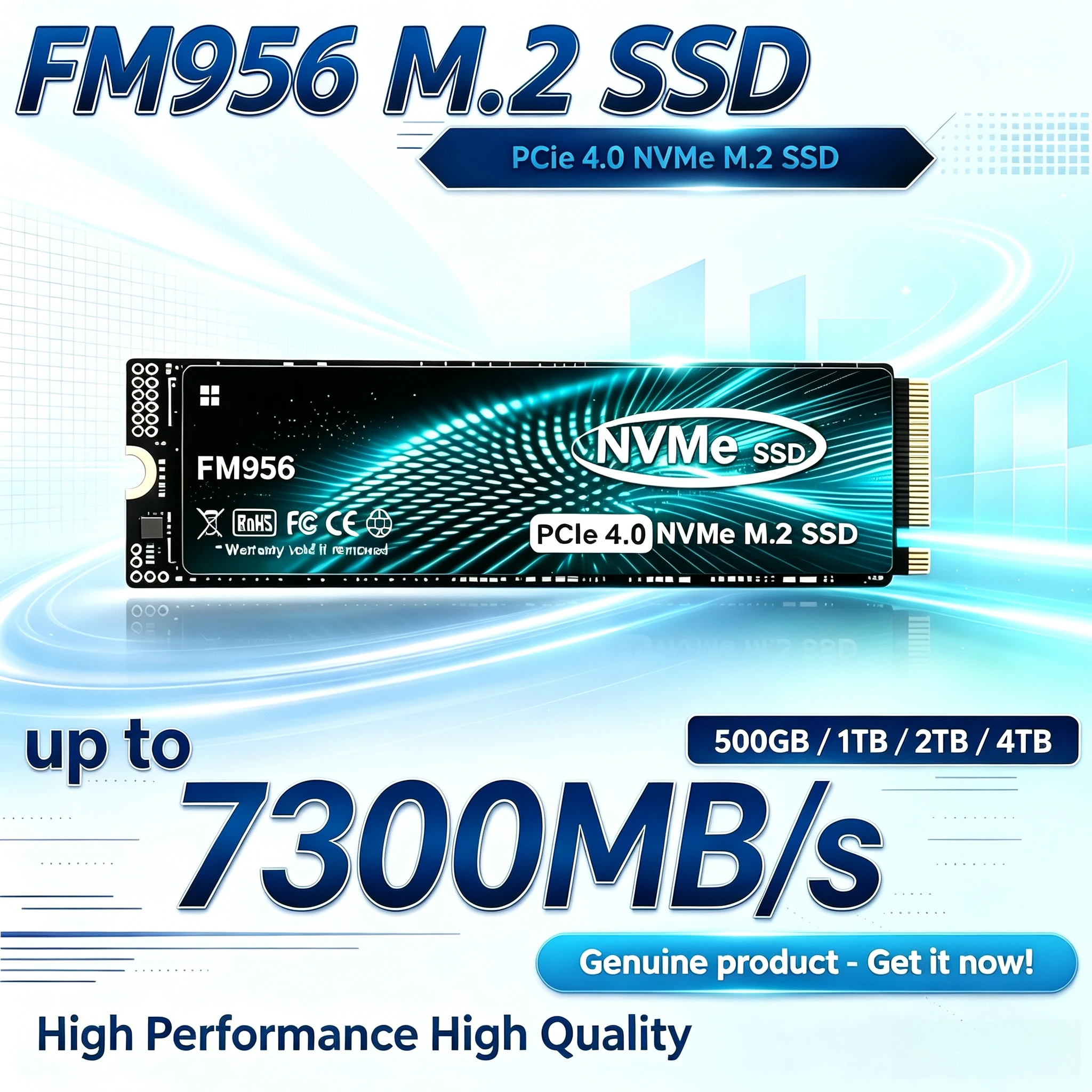 M.2 Nvme 4Tb Pcie 4.0 Ssd - 정품 FM956 M.2 2280 NVMe SSD,